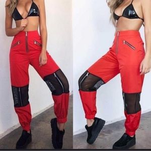 Red Mesh Pants
